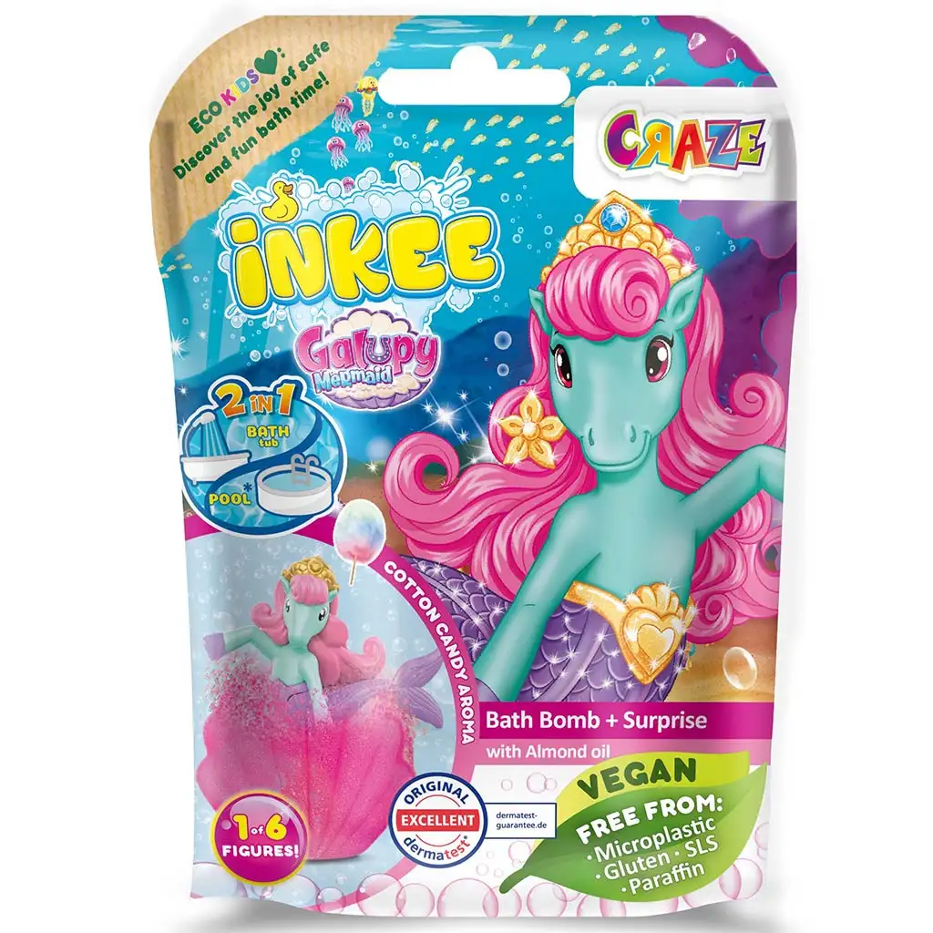 Craze Inkee: Galupy Meerjungfrau Badebombe mit Sammelfigur