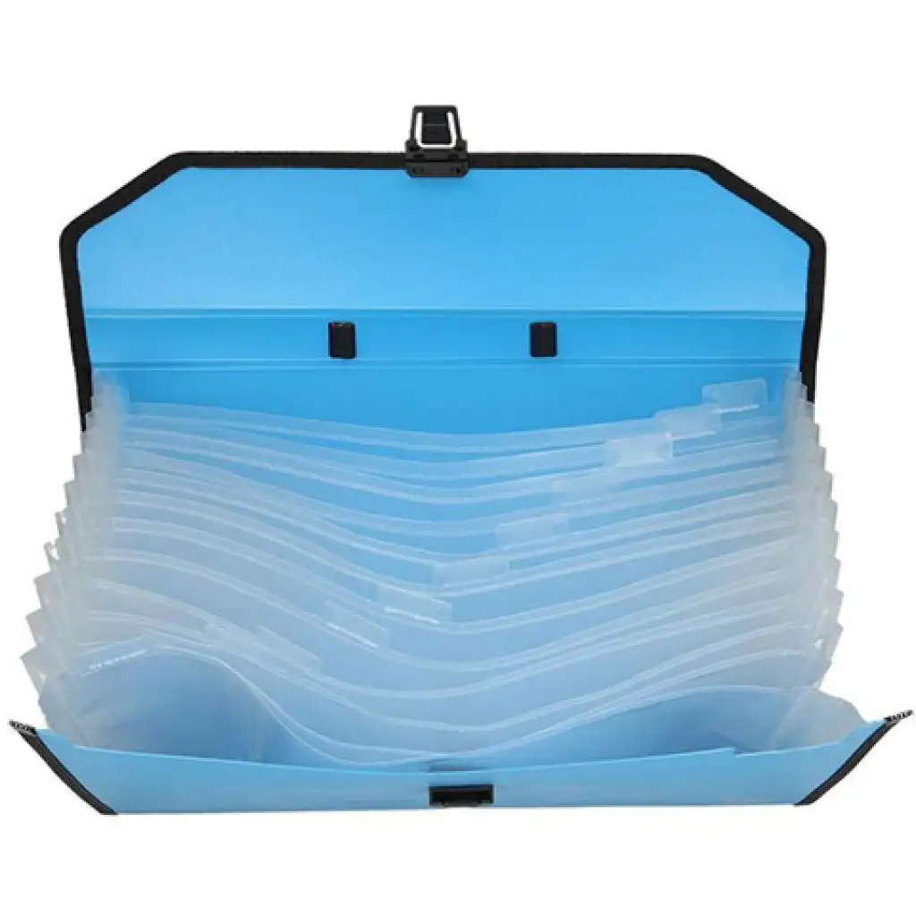 Spirit: Blaue A4-Aktenmappe mit 12 Fächern und Griff kép 2