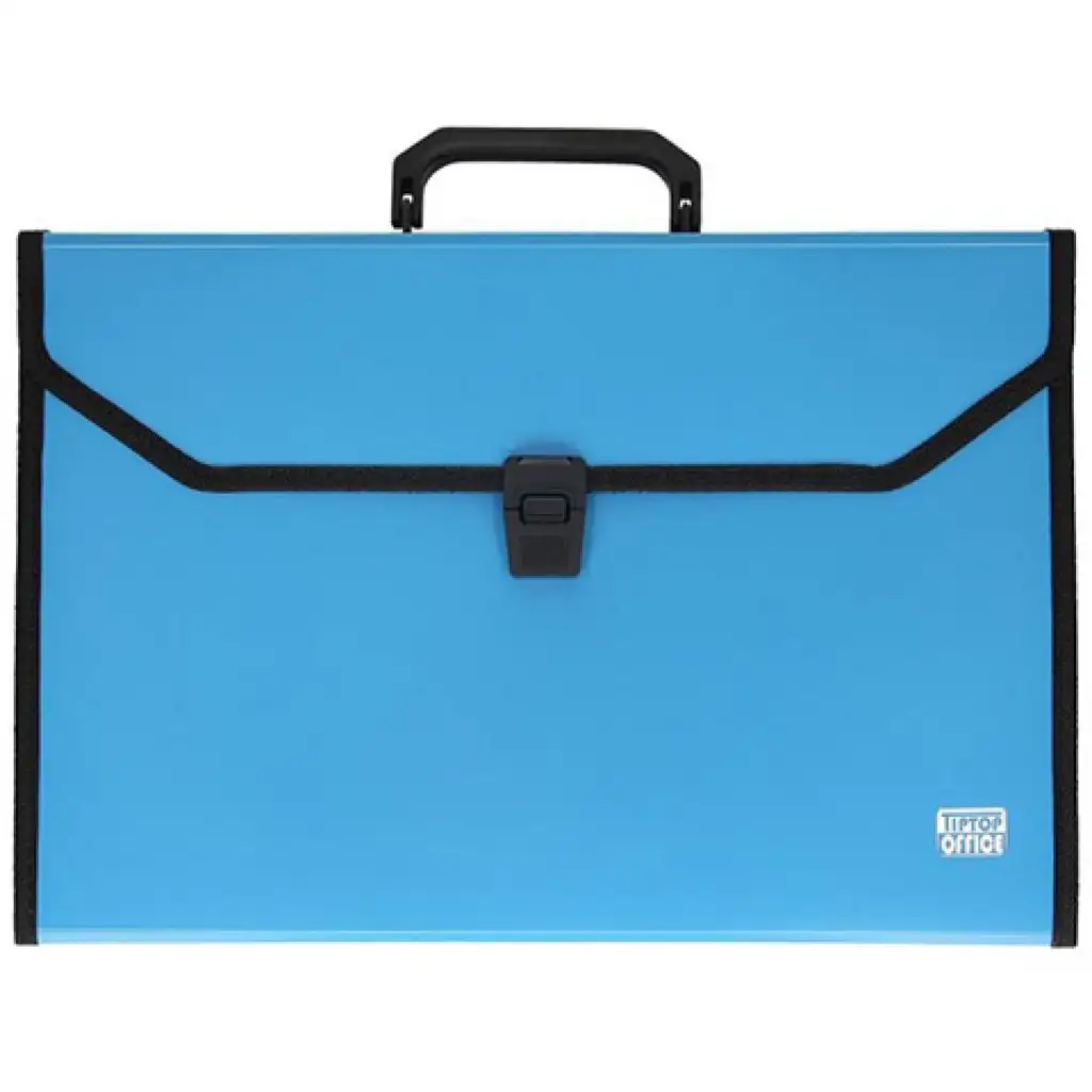 Spirit: Blaue A4-Aktenmappe mit 12 Fächern und Griff