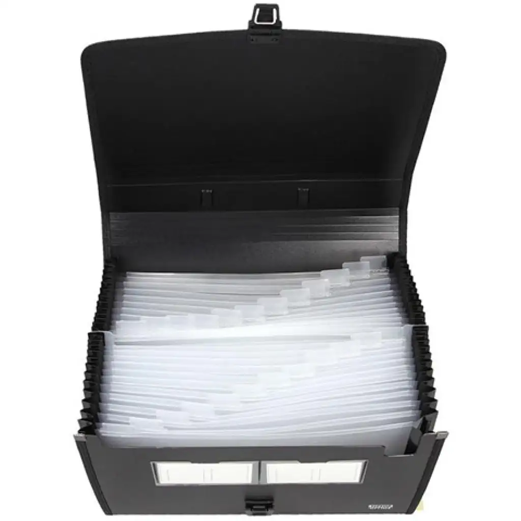 Spirit: Schwarzer A4-Aktenordner mit 26 Fächern und Griff kép 2