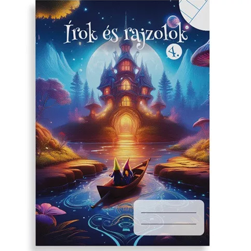 Ich schreibe und zeichne Heft für die 4. Klasse, 2-in-1, liniert und blanko, A/5