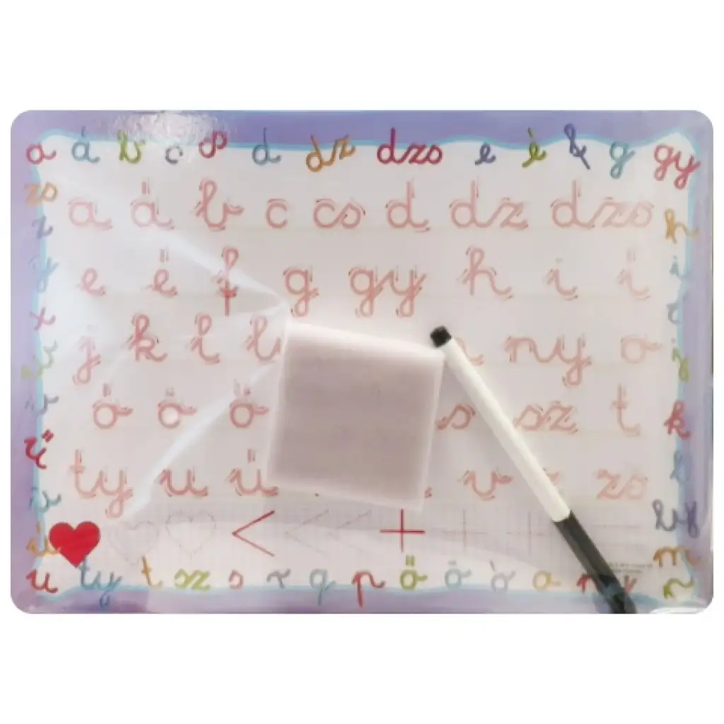 Fähigkeiten entwickelndes Zeichentablett mit abwischbarem Filzstift: Buchstaben - D-Toys kép 2