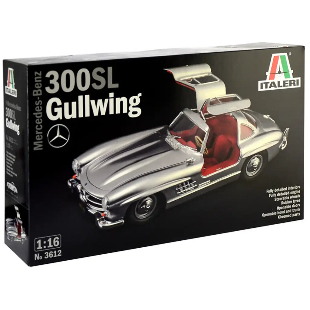 Italeri 1/16 Mercedes-Benz 300SL Gullwing autó makett kép 1