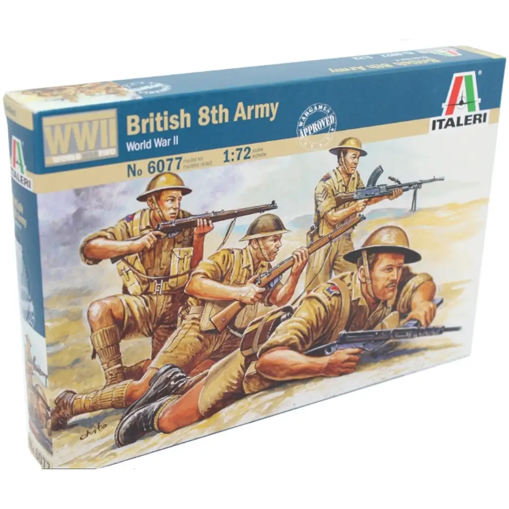 Italeri 1/72 Britische 8. Armee britische Militärfiguren Modellbausatz