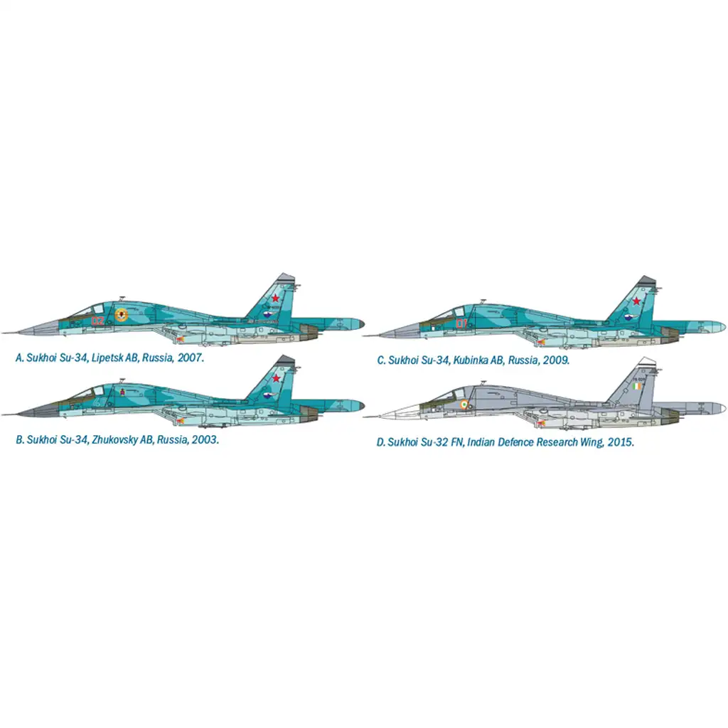Italeri 1/72 Sukhoi Su-34/Su-32 FN Jagdbomber Modellbausatz kép 3