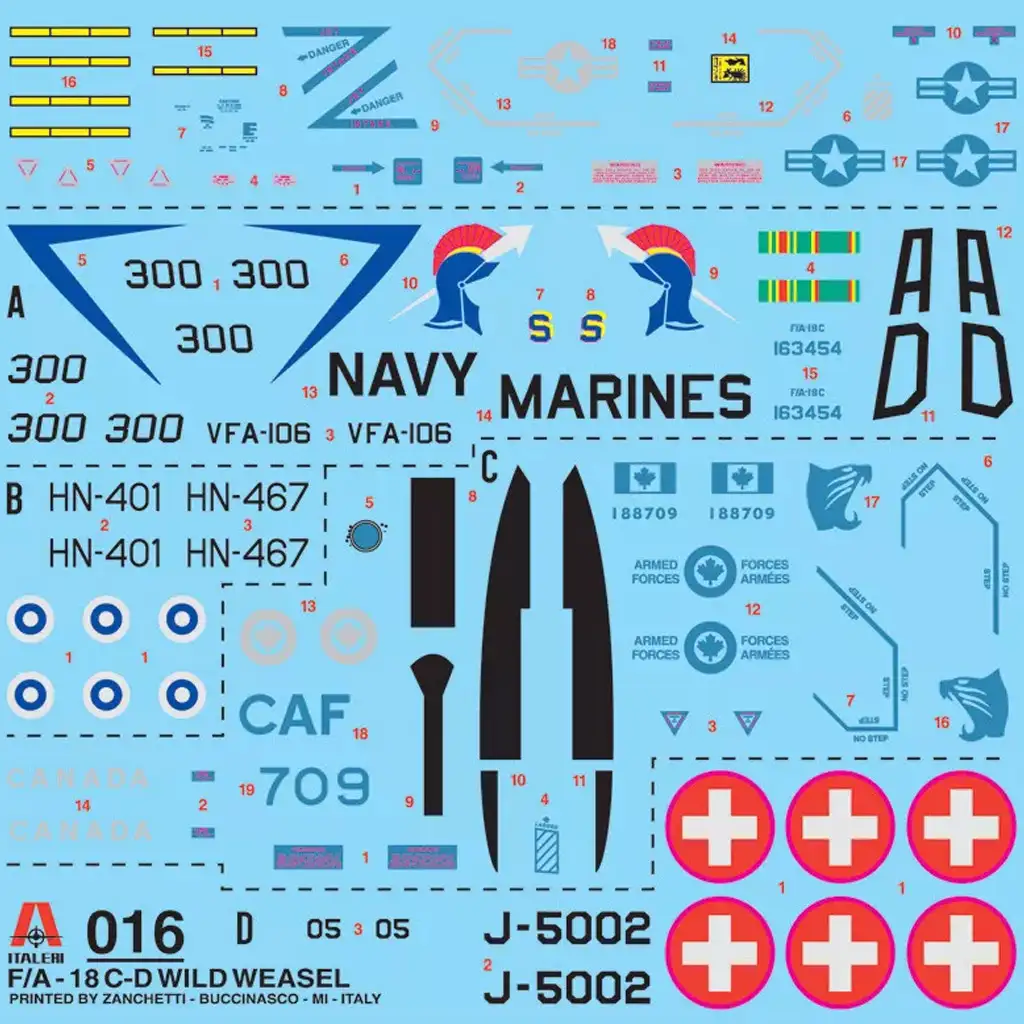Italeri 1/72 F/A-18 Hornet Jagdflugzeugmodell kép 2