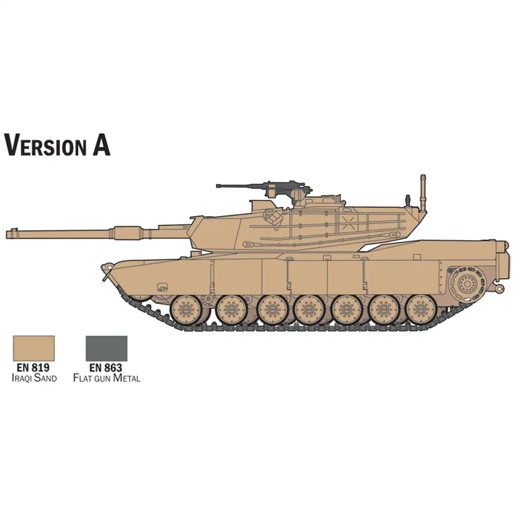 Italeri 1/72 M1 Abrams tank makett szett kép 3