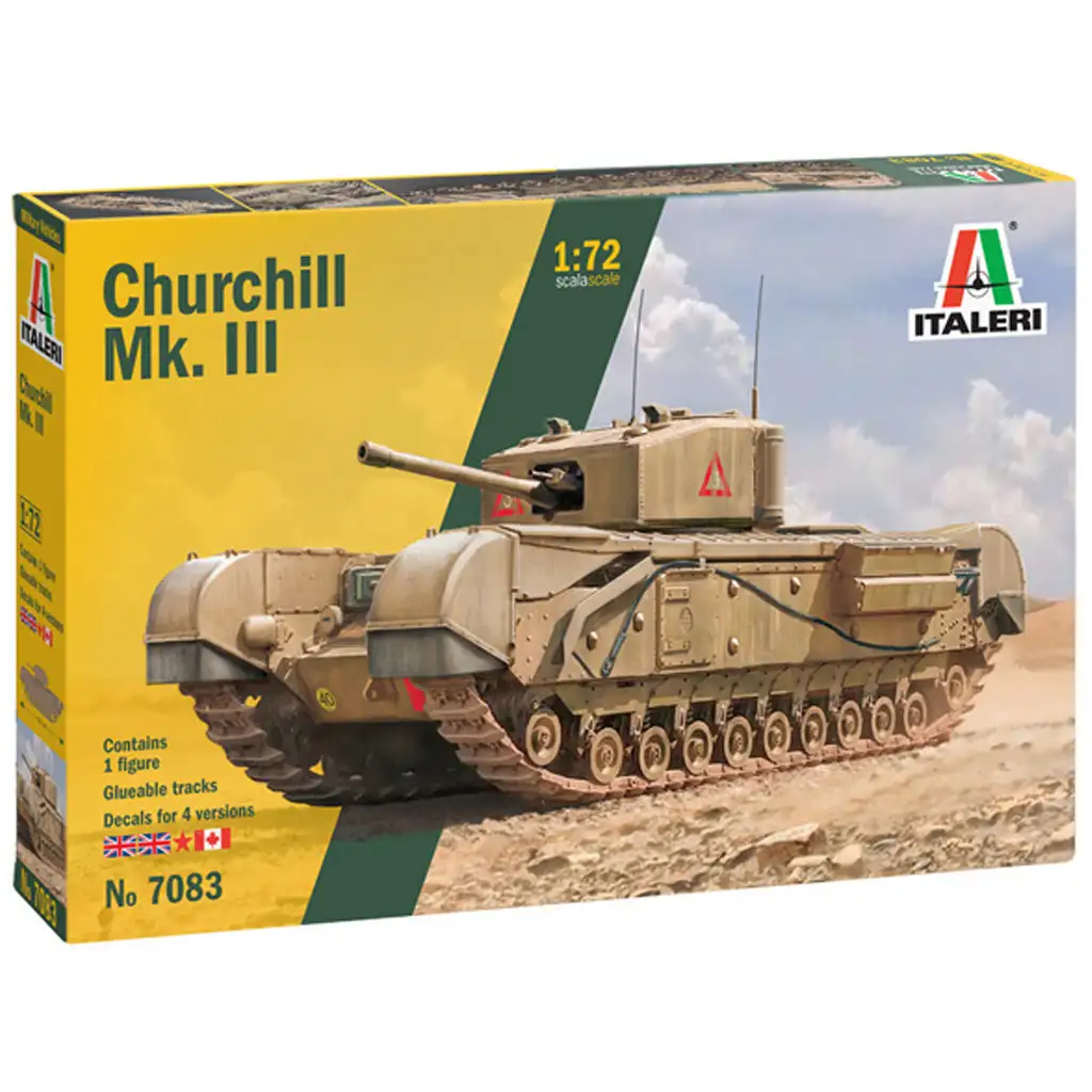 Italeri 1/72 Churchill Mk. III tank makett kép 1