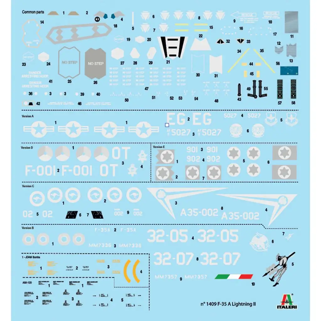 Italeri 1/72 F-35A Lightning II Jagdflugzeugmodell kép 2