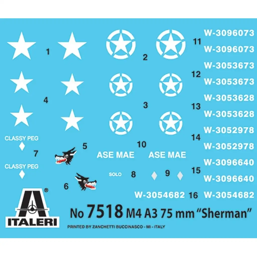 Italeri 1/72 M4A3 75mm Sherman Panzer 2er Modellbausatz-Set kép 2