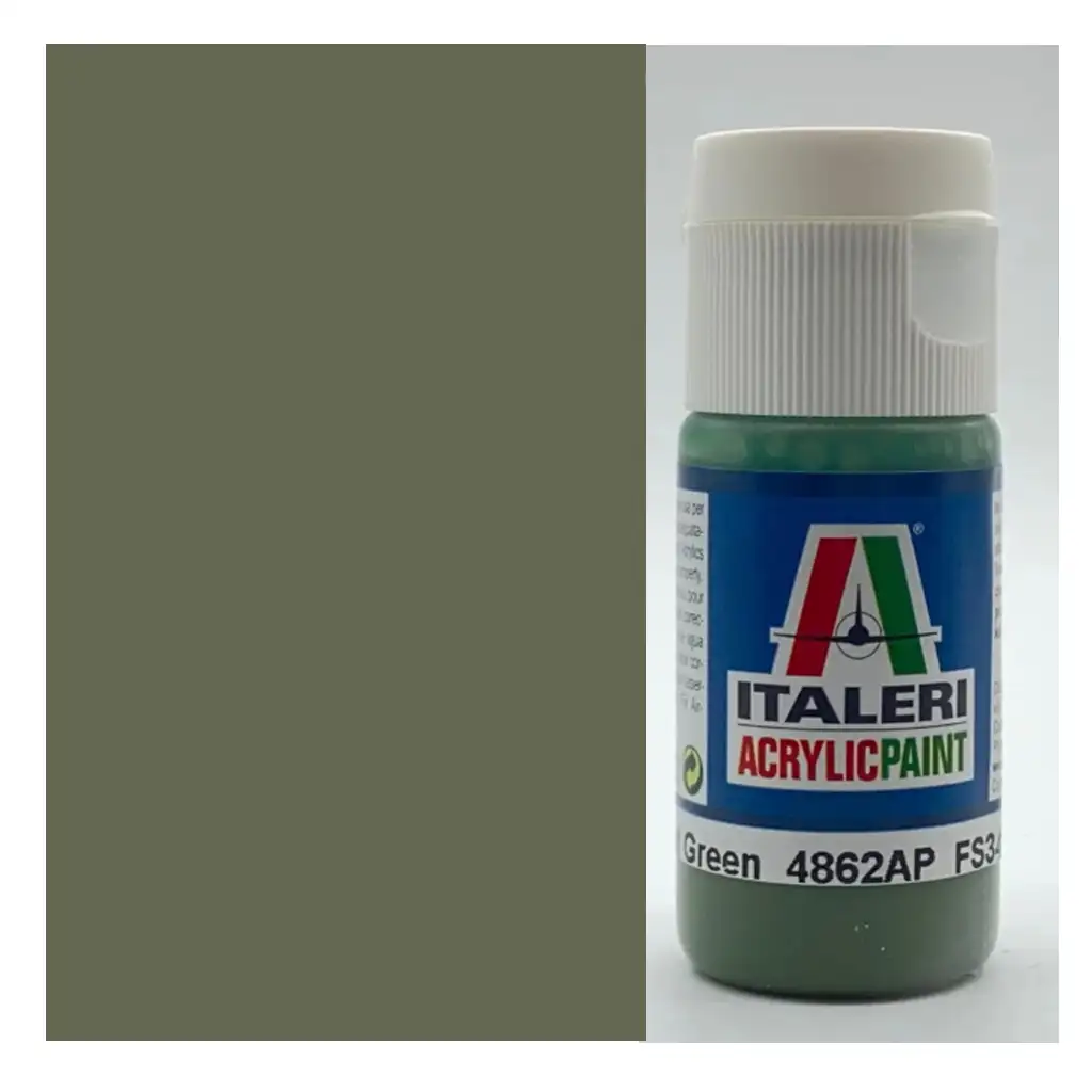 Italeri Flat Green (4862AP) - Mattgrüne Modellbaufarbe 20ml