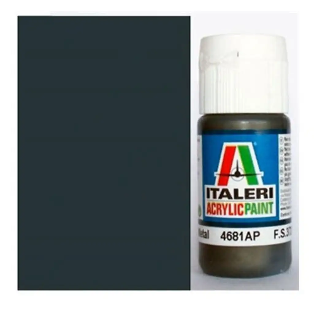 Italeri Flat Gun Metal (4681AP) - Matt Waffenmetall Modellfarbe 20ml