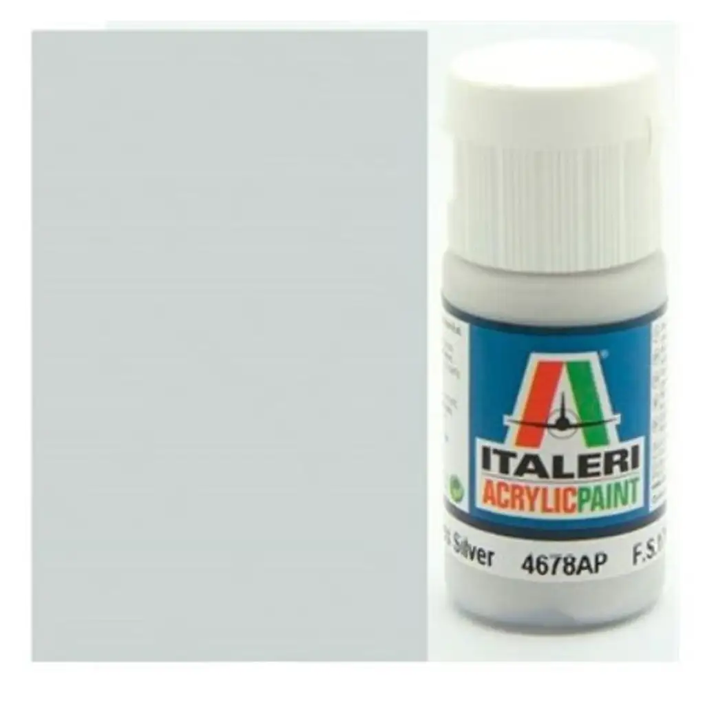 Italeri Metal Gloss Silver (4678AP) - Metál fényes ezüst makett festék 20ml kép 1