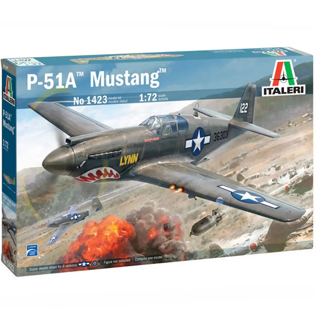 Italeri 1/72 P-51A Mustang vadászgép makett kép 1