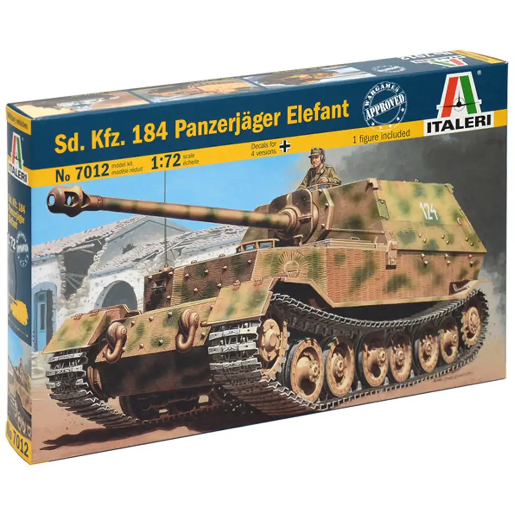 Italeri 1/72 Sd. Kfz. 184 Panzerjäger Elefánt harckocsiromboló tank makett kép 1