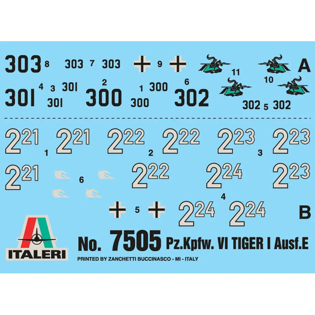 Italeri 1/72 Pz. Kpfw. VI Tiger I Ausf. E Tiger Panzer 2er Modellbausatz kép 2