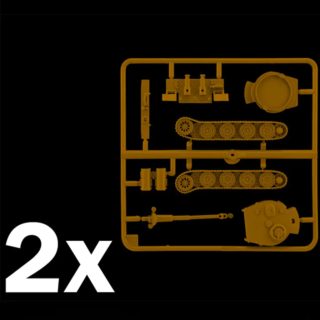 Italeri 1/72 Pz. Kpfw. VI Tiger I Ausf. E Tiger Panzer 2er Modellbausatz kép 6