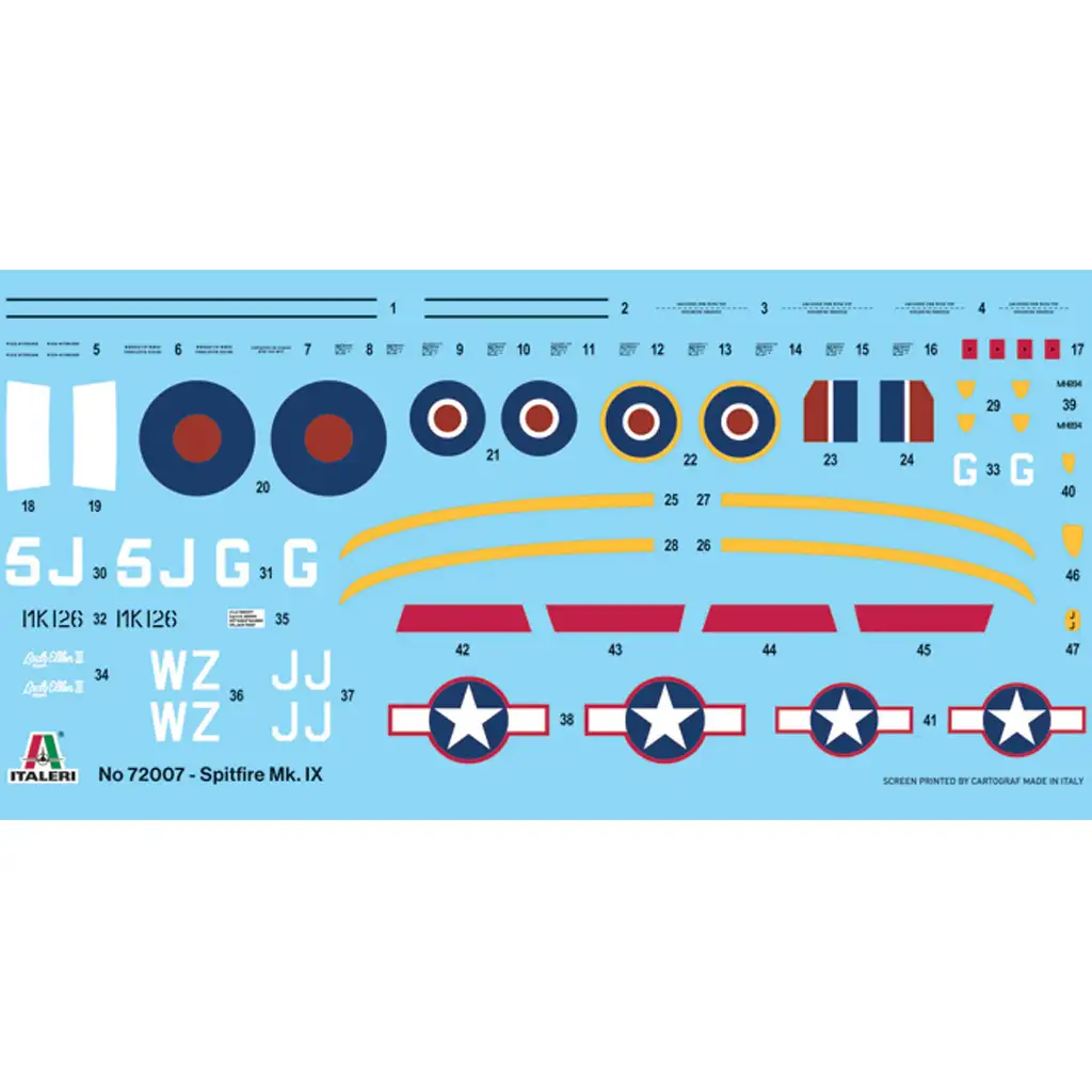 Italeri 1/72 Spitfire Mk. IX Flugzeugmodellbausatz kép 2