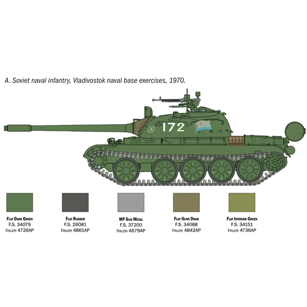 Italeri 1/72 T-55A tank makett kép 3