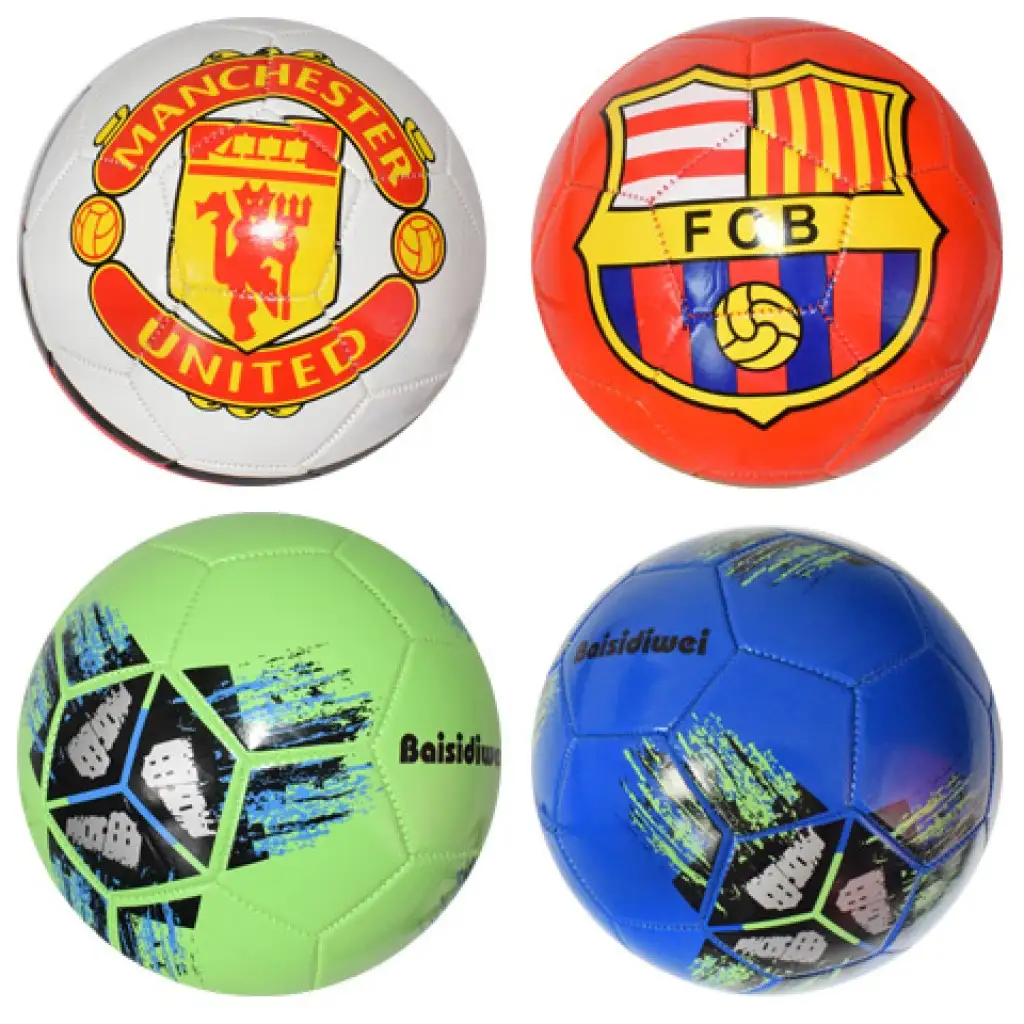 Kunstleder-Fußball mit buntem Kreuzmuster, 23 cm kép 5