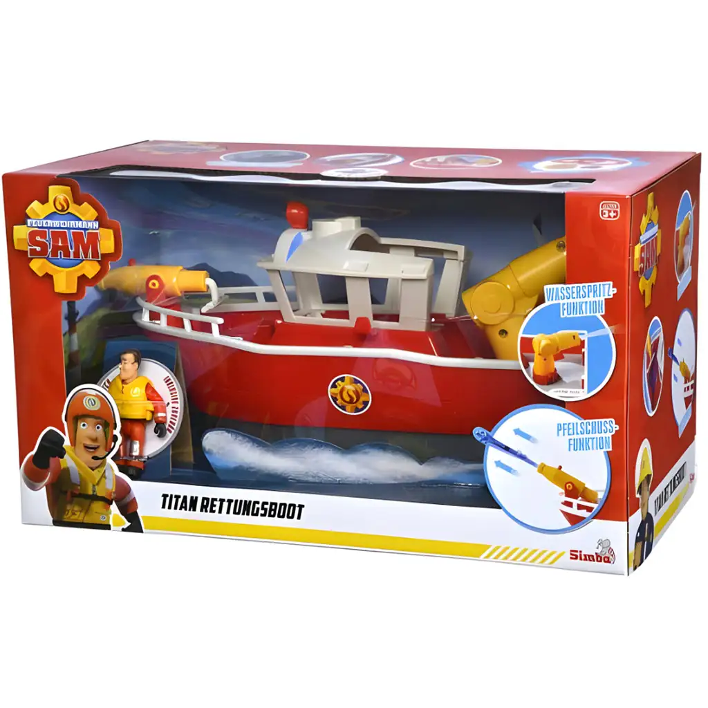 Sam der Feuerwehrmann: Titan Feuerwehrboot - Simba Toys kép 3