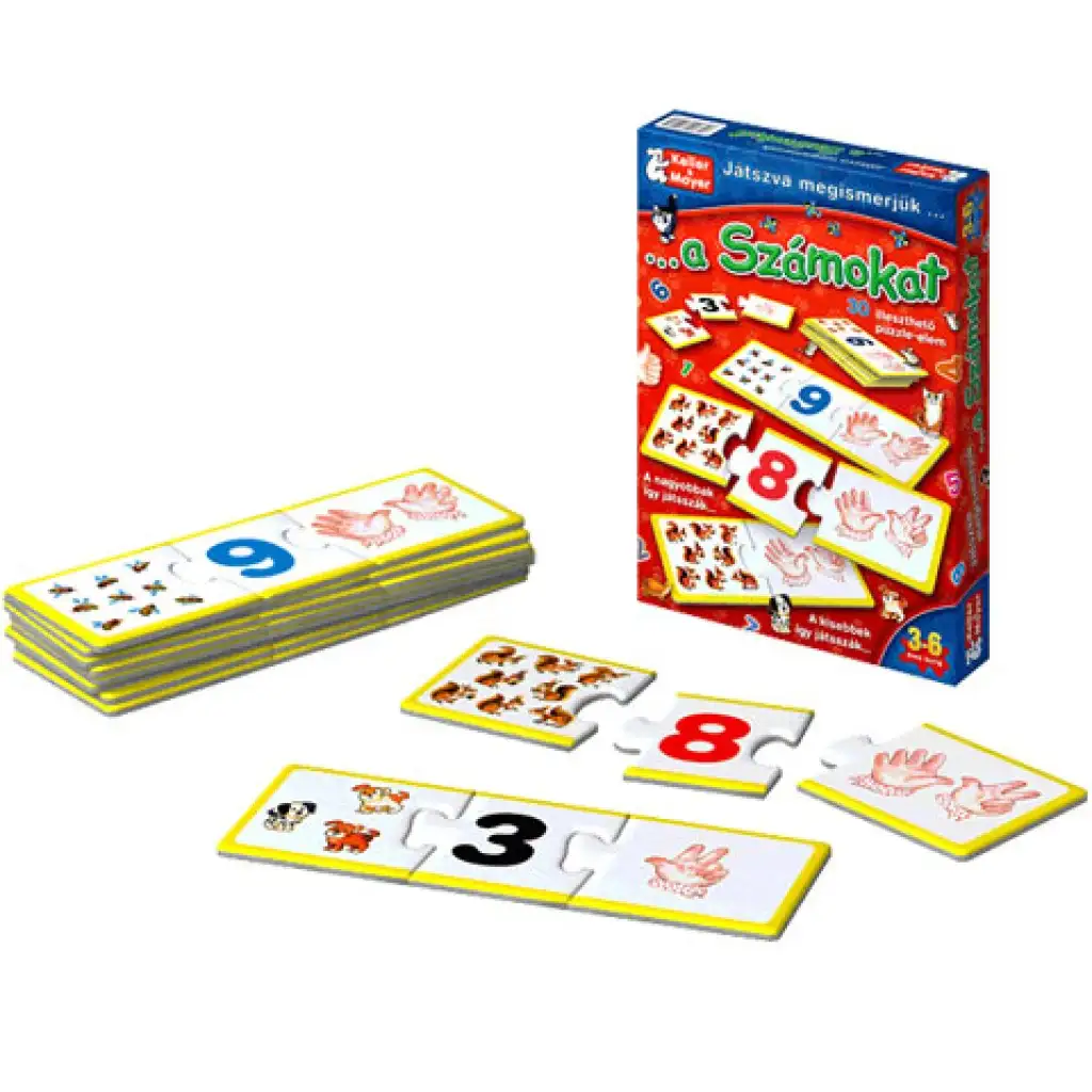 Wir lernen die Zahlen spielerisch mit einem Brettspiel. kép 2