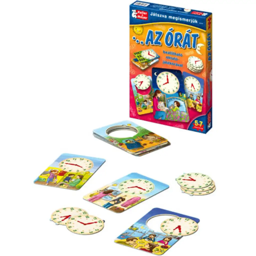 Wir lernen die Uhr spielerisch kennen, Gesellschaftsspiel. kép 2
