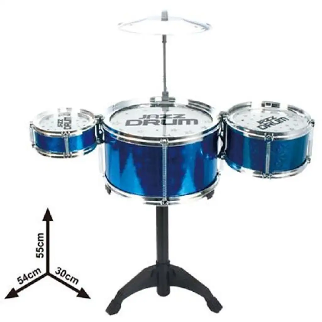 Jazz Drum Ständer 4-teiliges blaues Schlagzeug-Spielset kép 2