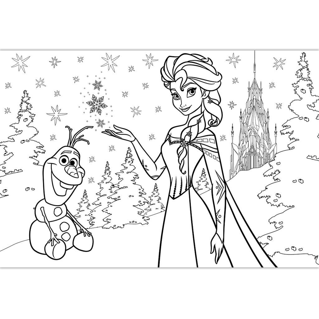 Die Eiskönigin – Die Kraft der Freundschaft 2-in-1 Puzzle mit 108 Teilen und Malbuch 50x35cm – Lisciani kép 3