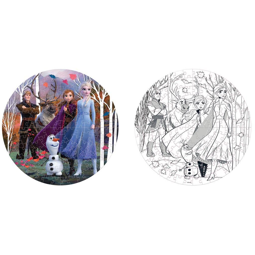 Luna: Die Eiskönigin 2 – 2-in-1 150-teiliges rundes ausmalbares Puzzle kép 2