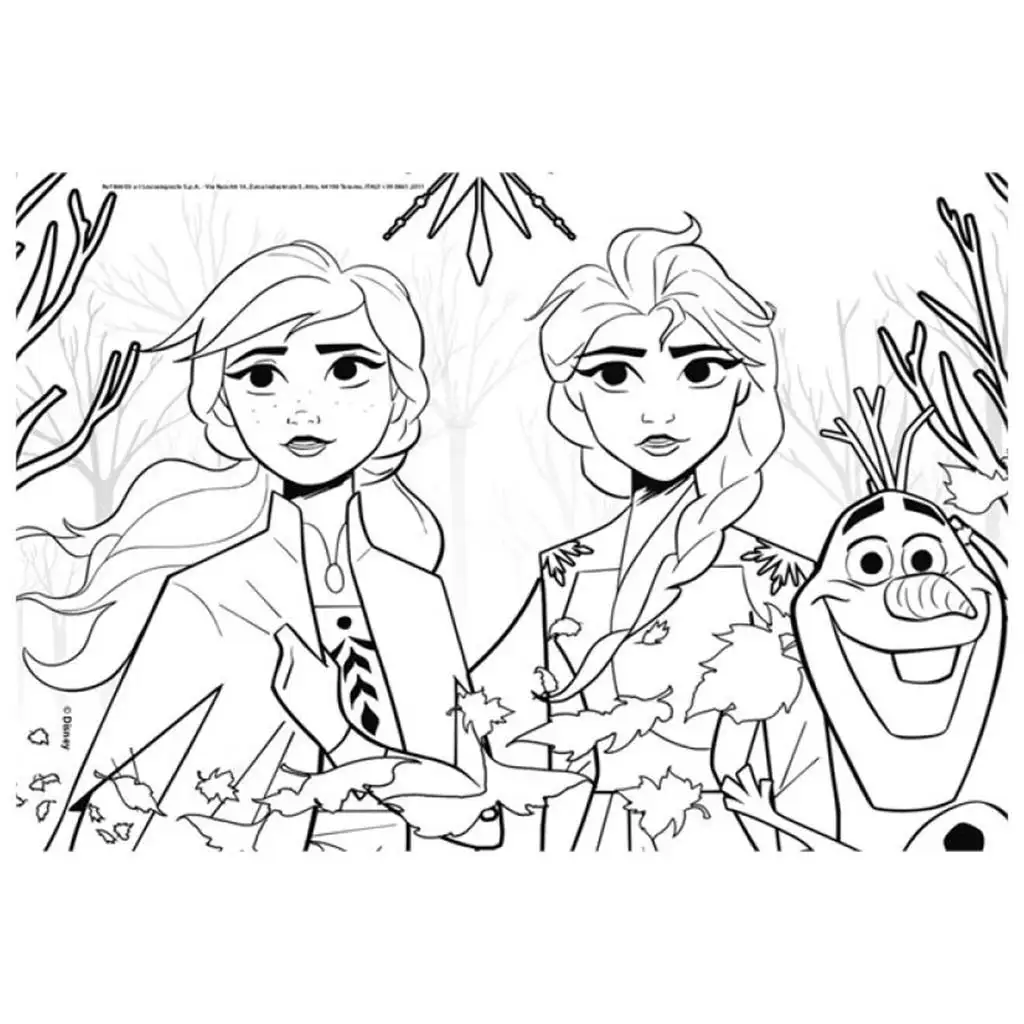 Die Eiskönigin II 2-in-1 Maxi Puzzle und Malset 4x48 Teile 35x25cm – Lisciani kép 2