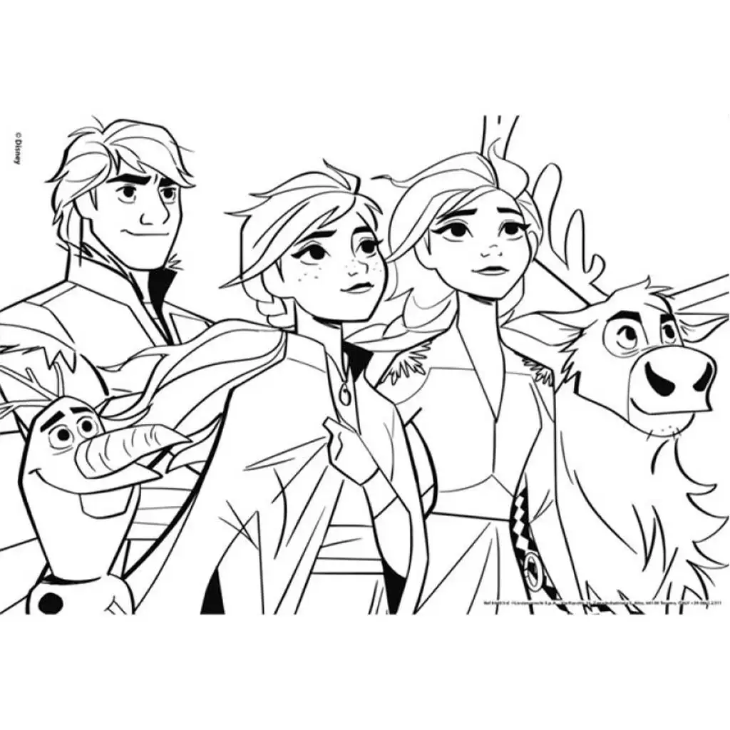 Die Eiskönigin II 2-in-1 Maxi Puzzle und Malset 4x48 Teile 35x25cm – Lisciani kép 3