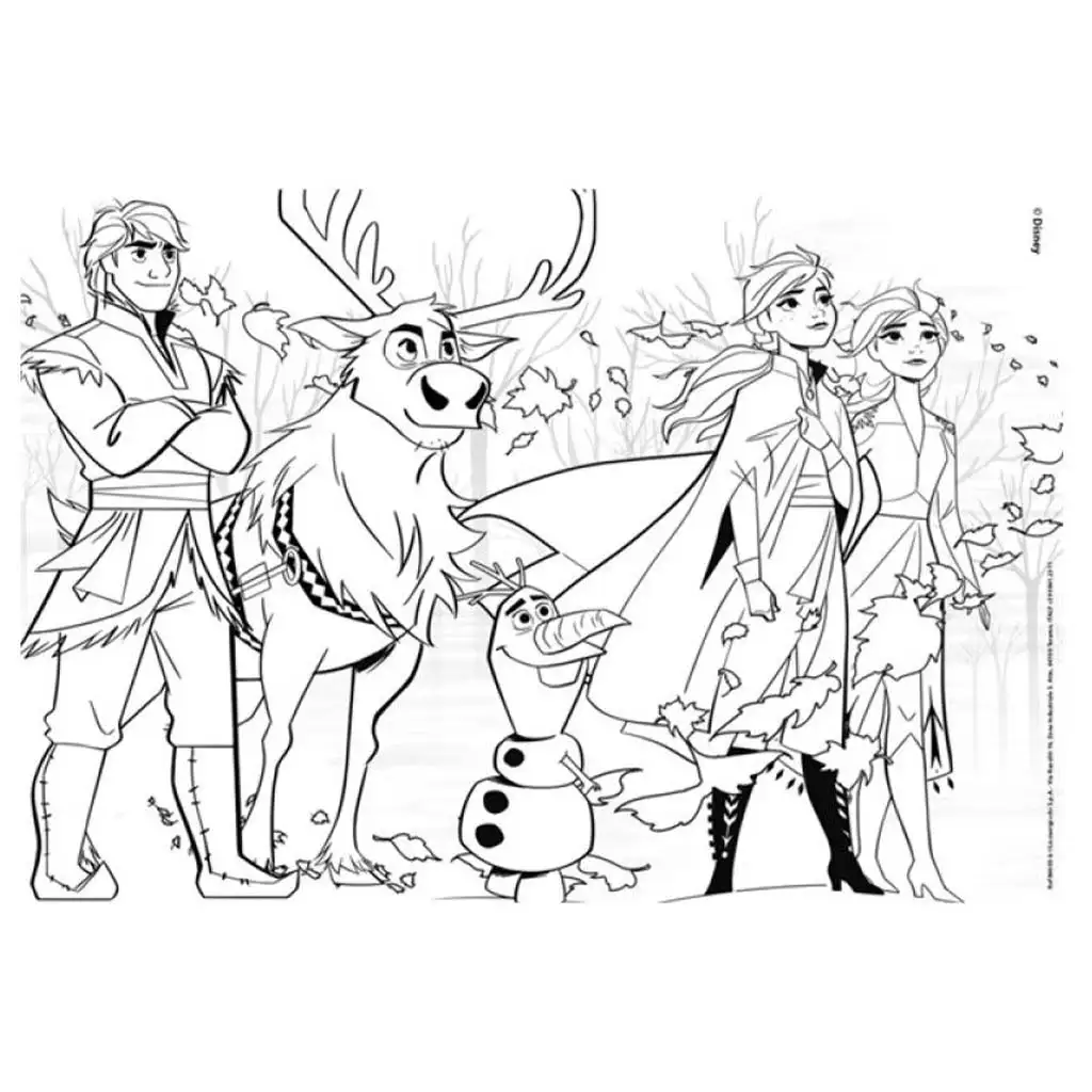 Die Eiskönigin II 2-in-1 Maxi Puzzle und Malset 4x48 Teile 35x25cm – Lisciani kép 4