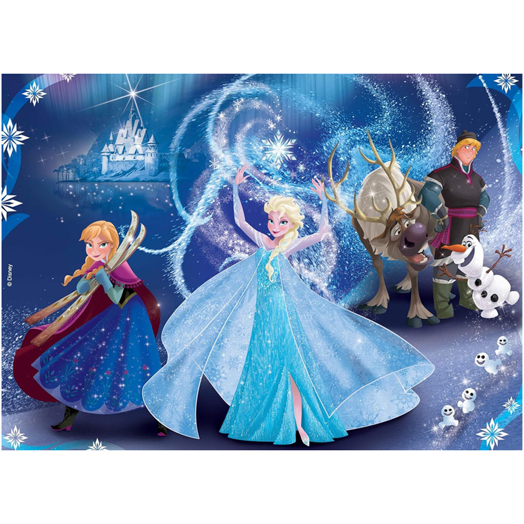 Die Eiskönigin 2-in-1 Puzzle und Malset, 24 Teile, 50x35 cm – Lisciani kép 2