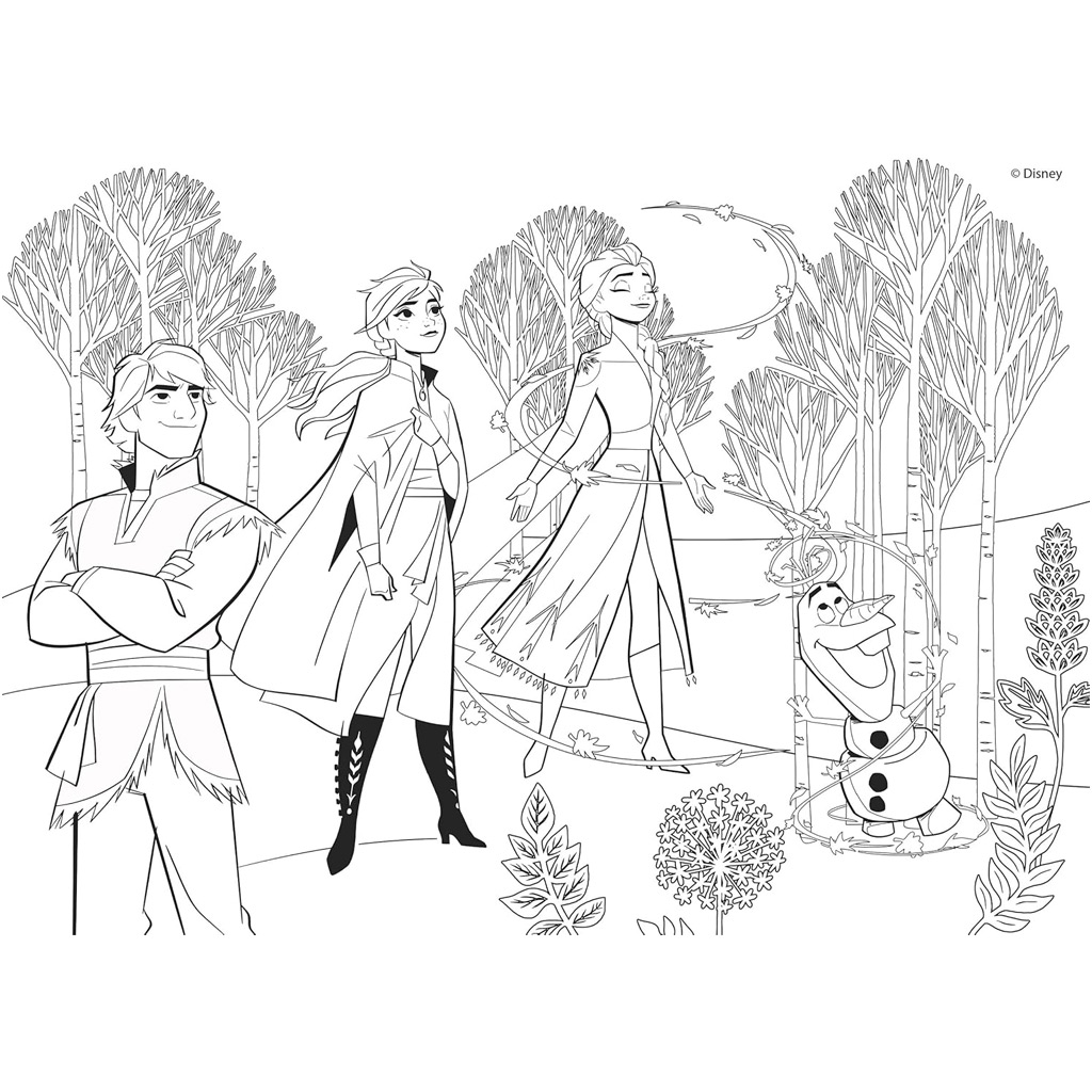 Die Eiskönigin 2-in-1 Puzzle und Malset, 24 Teile, 35x25 cm – Lisciani kép 3