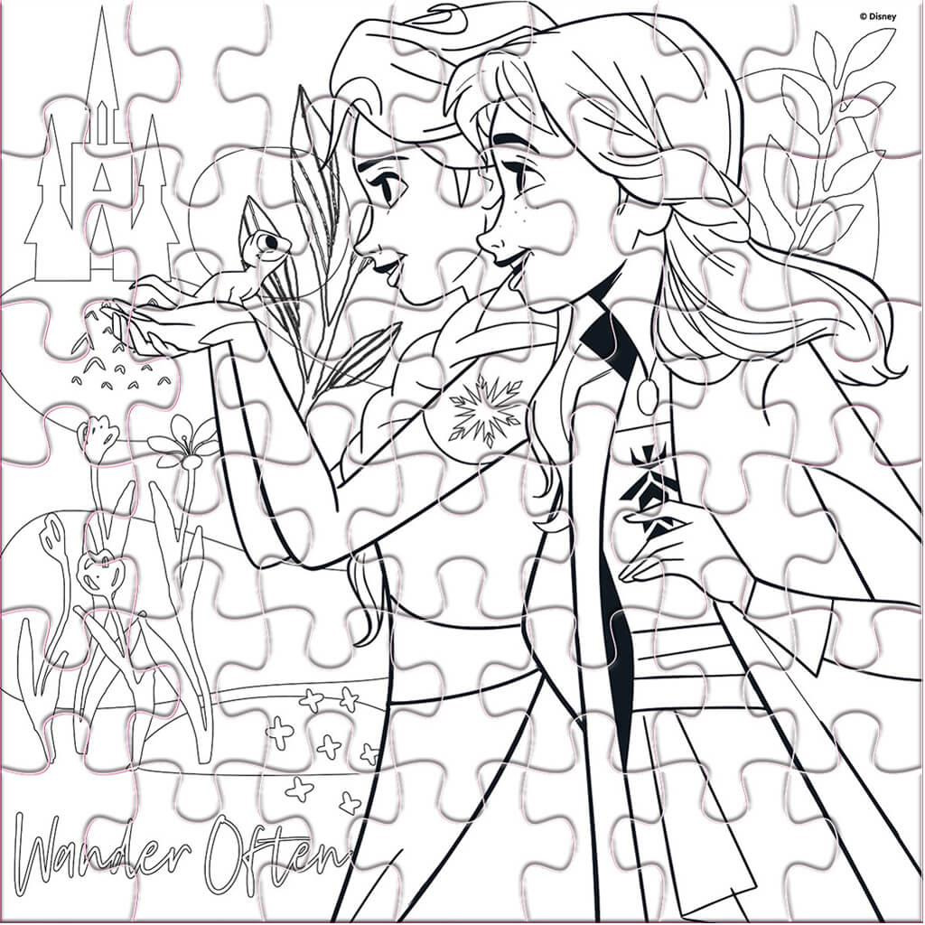 Luna: Die Eiskönigin 2 Schwestern, 42-teiliges Puzzle zum Ausmalen kép 3