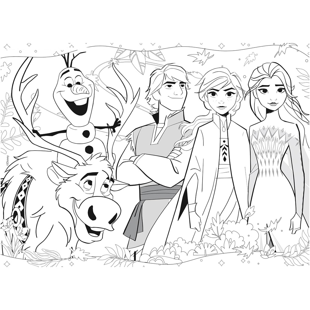 Die Eiskönigin 2-in-1 Puzzle mit 48 Teilen und Malbuch 35x25cm – Lisciani kép 3