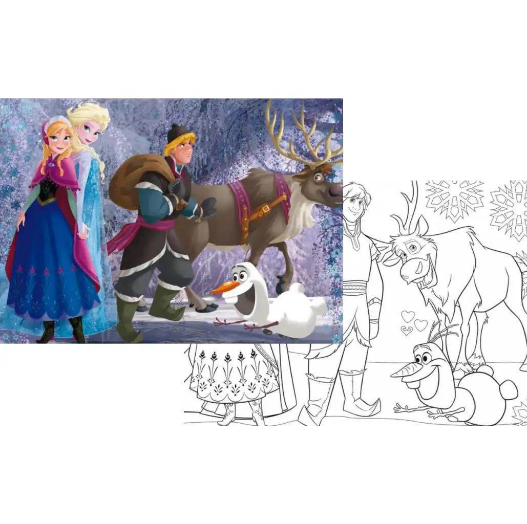 Jégvarázs csapat 2 az 1-ben 108db-os puzzle és színező 70x50cm - Lisciani kép 2