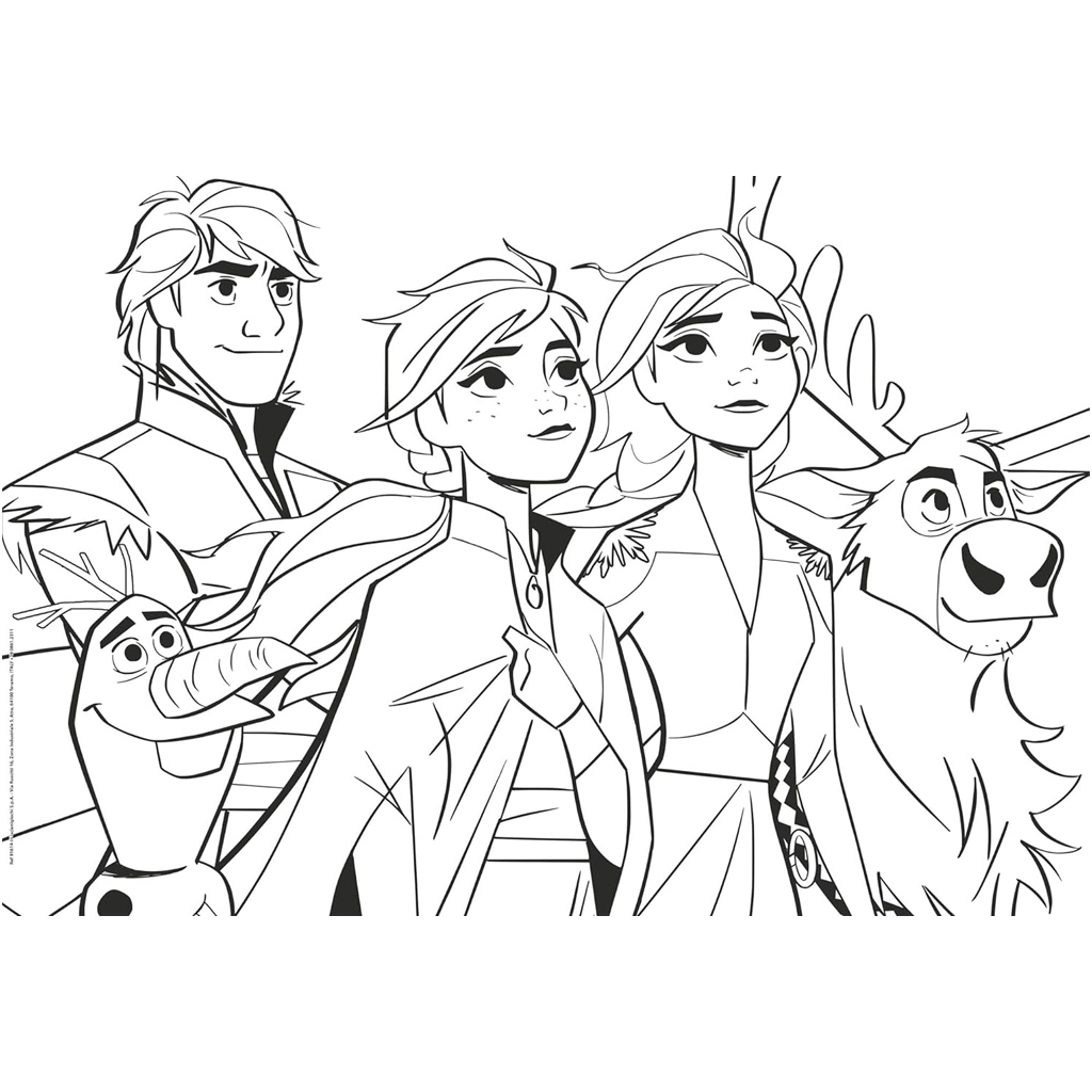 Die Eiskönigin 2 2-in-1 Puzzle und Malset mit 108 Teilen, 50x35 cm – Lisciani kép 3