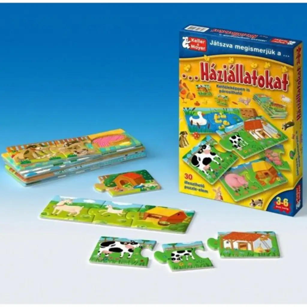 Wir lernen die Haustiere spielerisch kennen Gesellschaftsspiel. kép 2