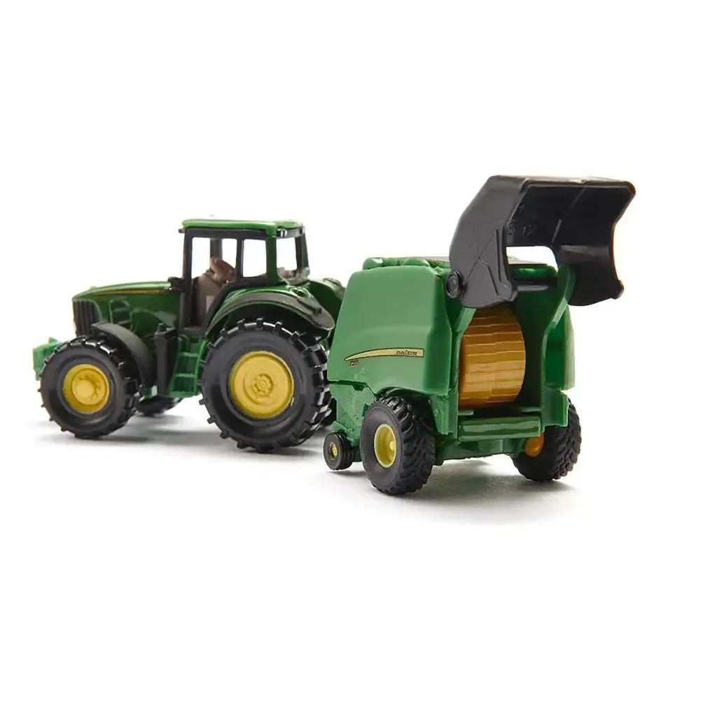 SIKU John Deere Traktor mit Rundballenpresse 1/72 kép 2