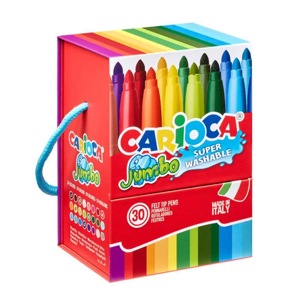 Jumbo 30er abwaschbare Filzstift-Set - Carioca