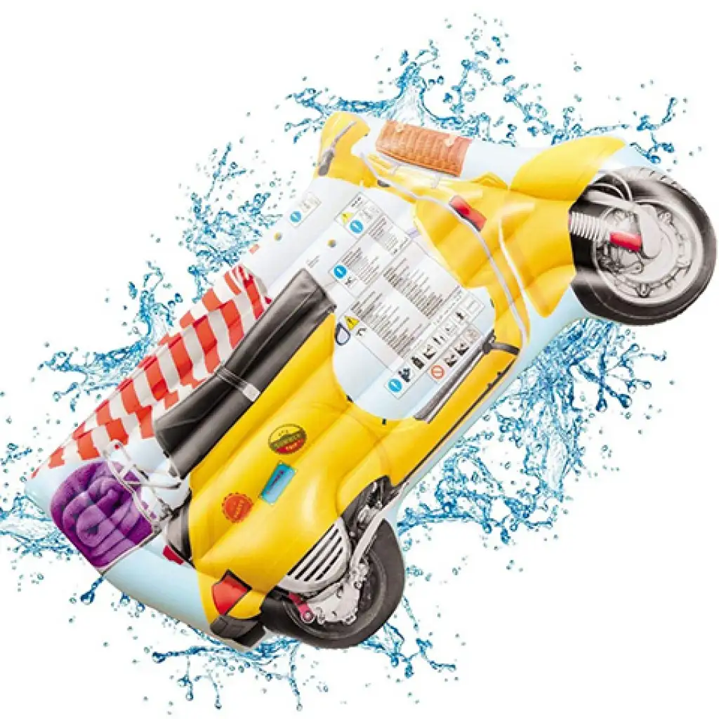 Jumbo Retro Motorrad Luftmatratze 113x183cm - Mondo Toys kép 2