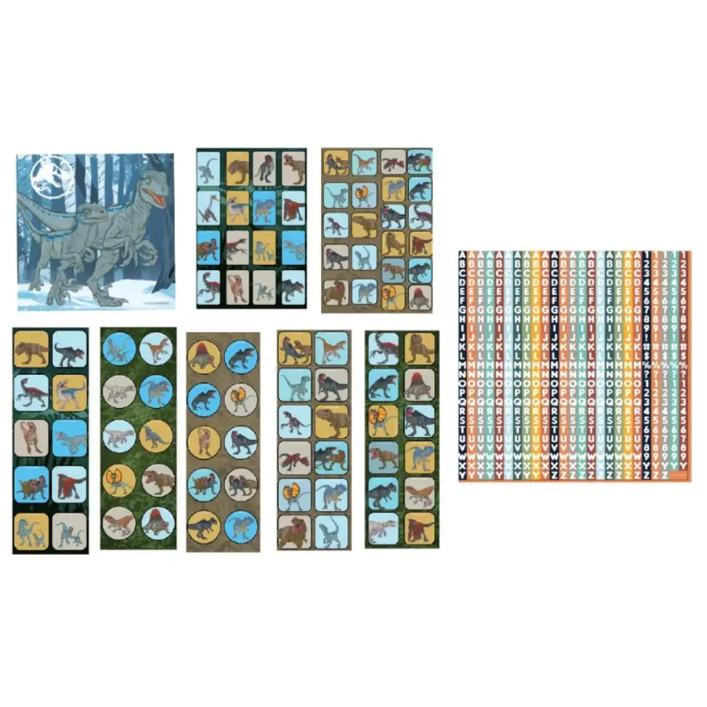 Jurassic World großes 1000-teiliges Aufkleberset in einer Tasche kép 2