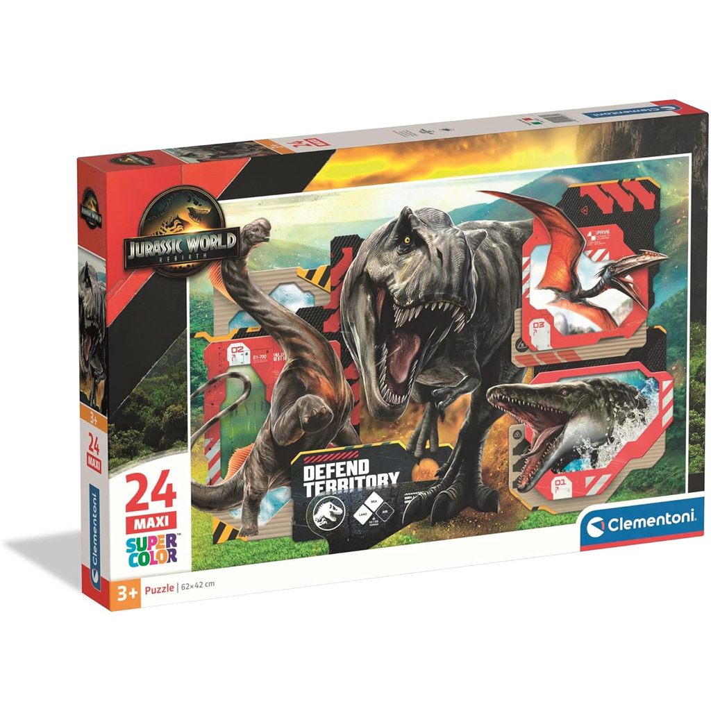 Jurassic World Maxi Super Color 24-teiliges Puzzle - Clementoni