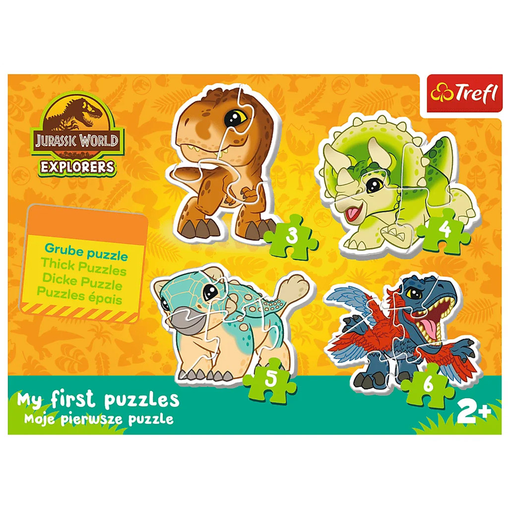 Jurassic World: Niedliche Dinosaurier - Erstes Baby-Puzzle, 3/4/5/6-teilig - Trefl kép 2
