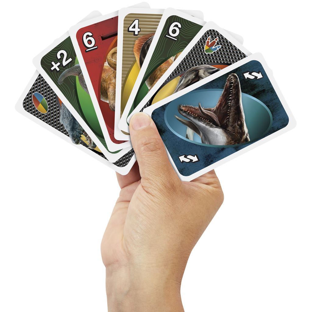 Jurassic World: Wiedererwachen UNO Kartenspiel – Mattel kép 2