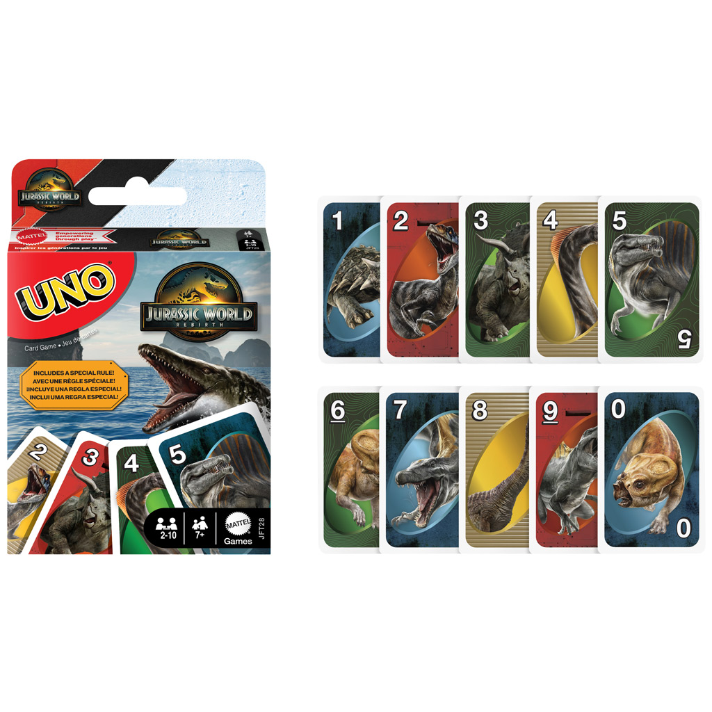 Jurassic World: Wiedererwachen UNO Kartenspiel – Mattel kép 3
