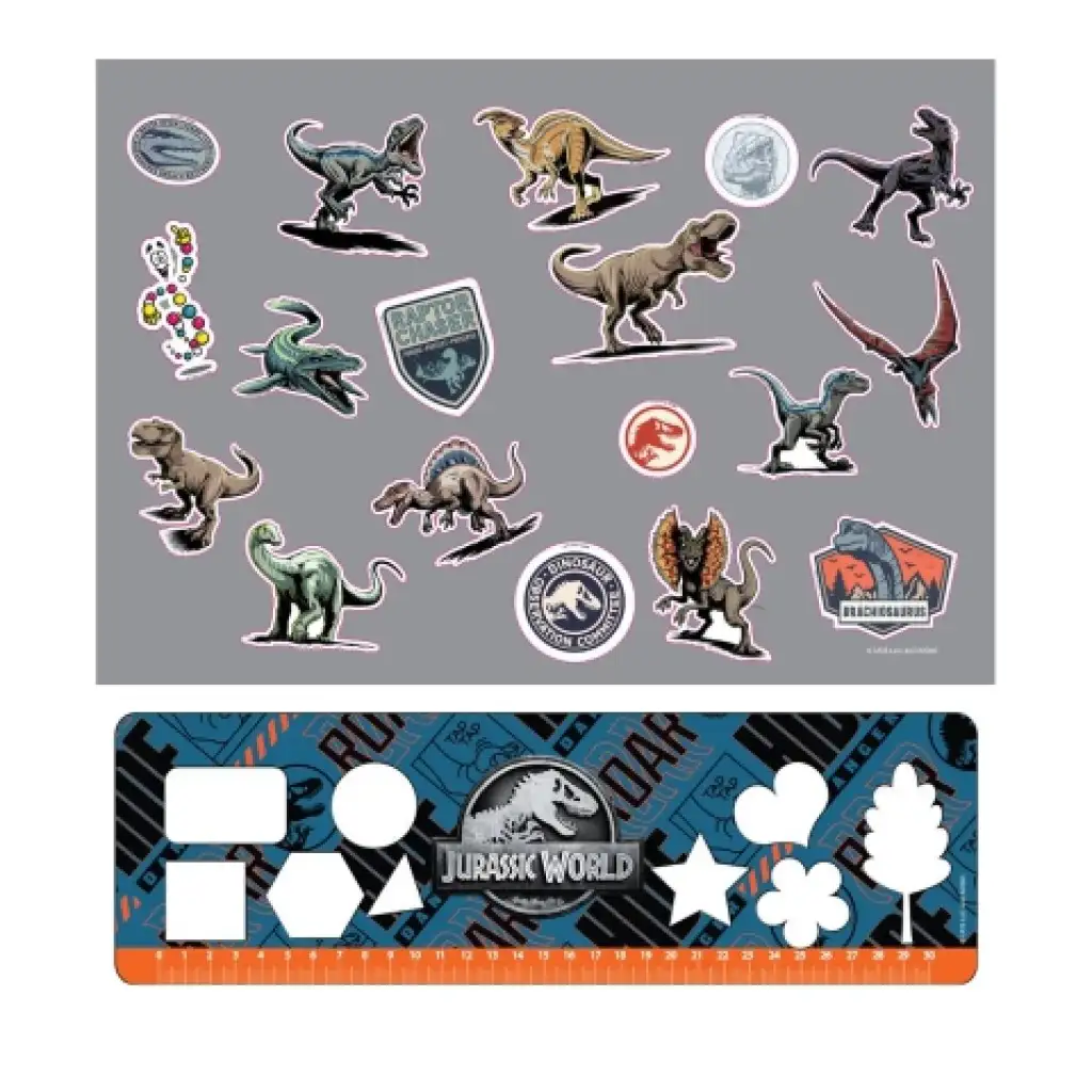 Jurassic World: Skizzenbuch mit Aufklebern und Schablone kép 2
