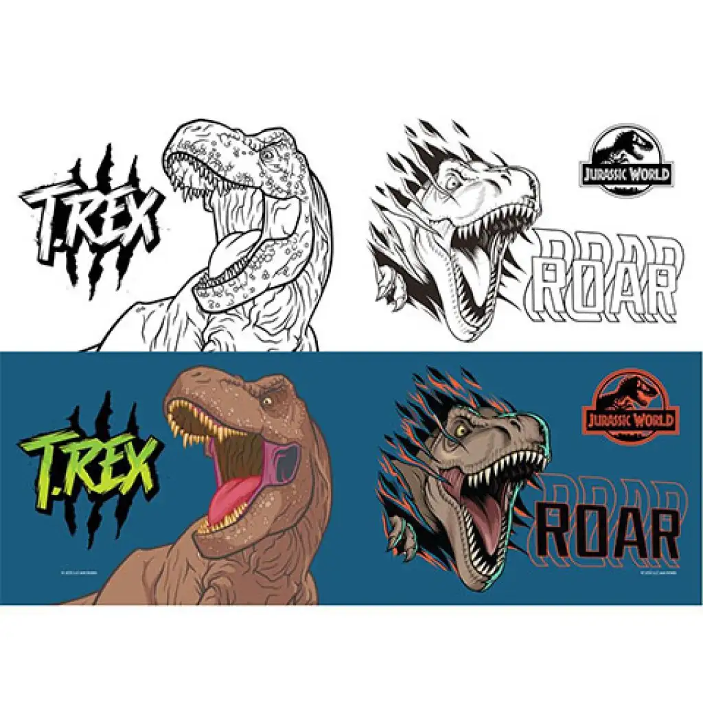 Must... Jurassic World liniertes Heft mit Malbuch, 40 Seiten, in zwei verschiedenen Ausführungen. kép 3